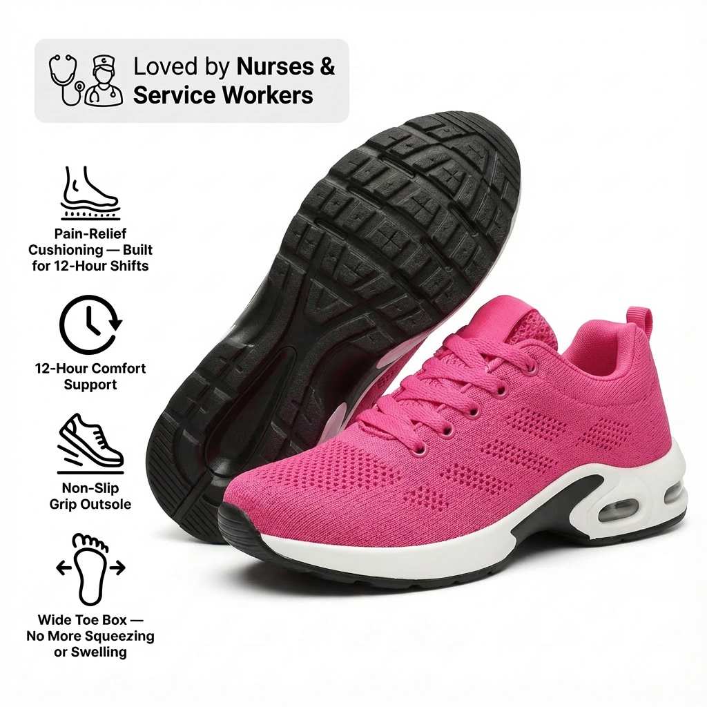12-Hour Shift Shoes for All-Day Foot, Knee & Back Pain Relief (BOGO)