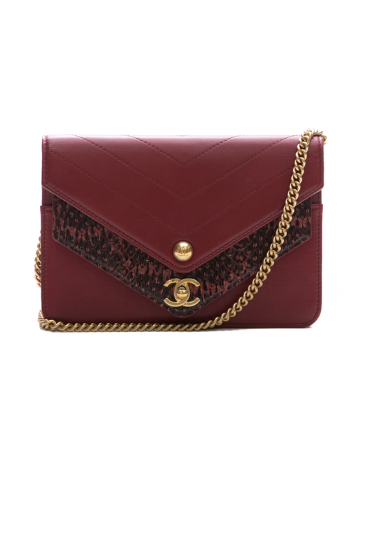 Paris-Hamburg Elaphe Double Chevron Wallet On Chain