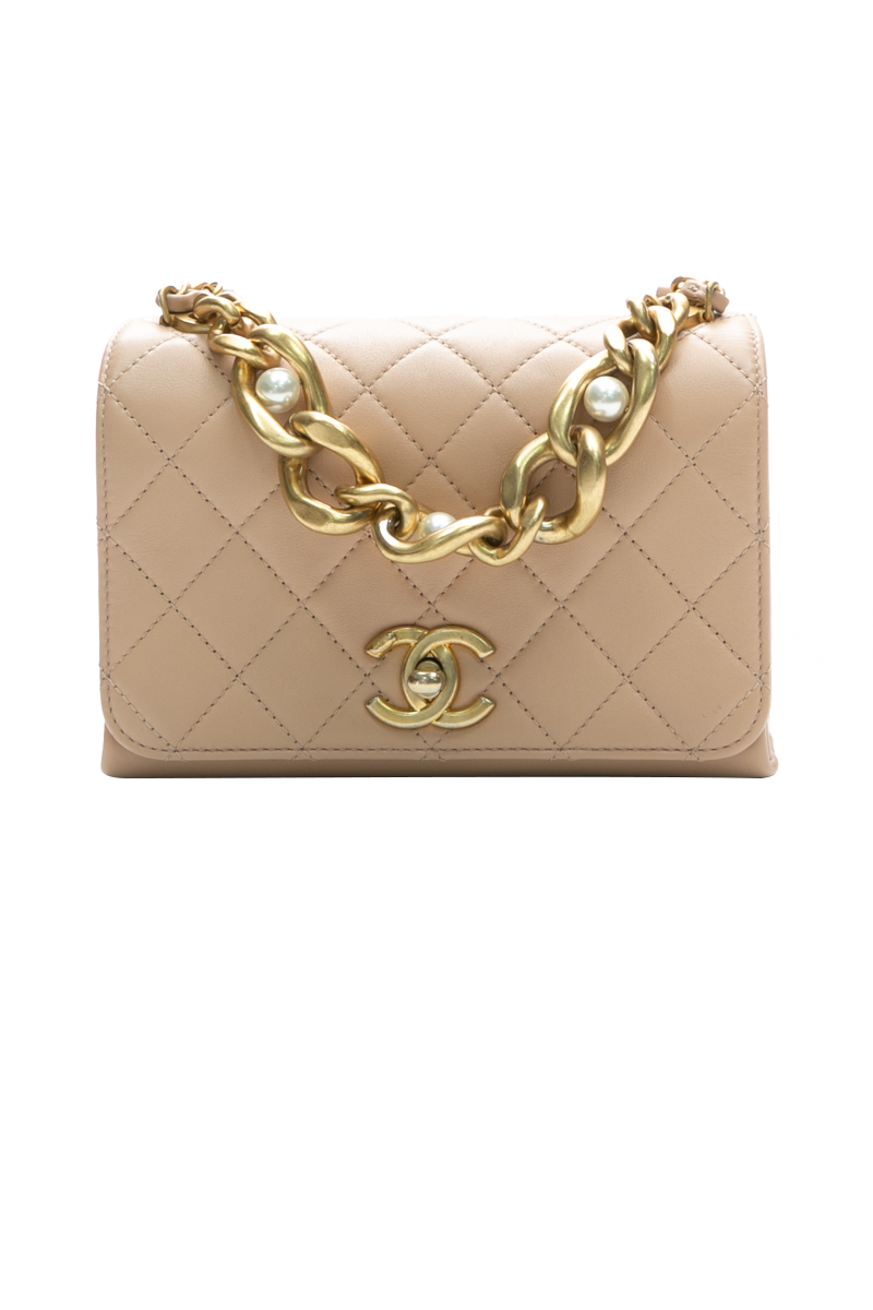 Pearl Chain Mini Flap Bag