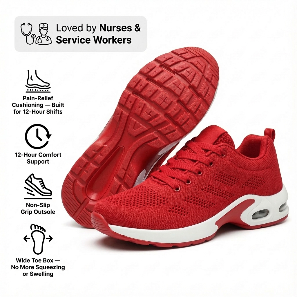 12-Hour Shift Shoes for All-Day Foot, Knee & Back Pain Relief